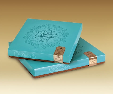 Custom print chocolate and chocolate truffles gift box packaging 