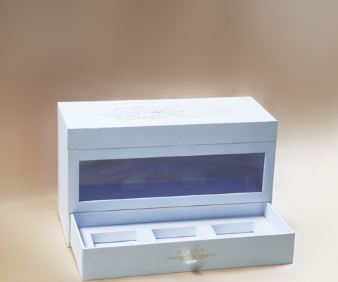 Custom Design Sophisticated Perfume box with Folding Lid and Drawer Packaging box